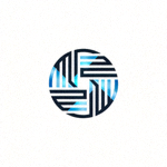 EMC易倍集团官方Logo - 橙色与蓝色交织的体育品牌标志